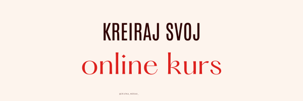 Kreiraj svoj online kurs