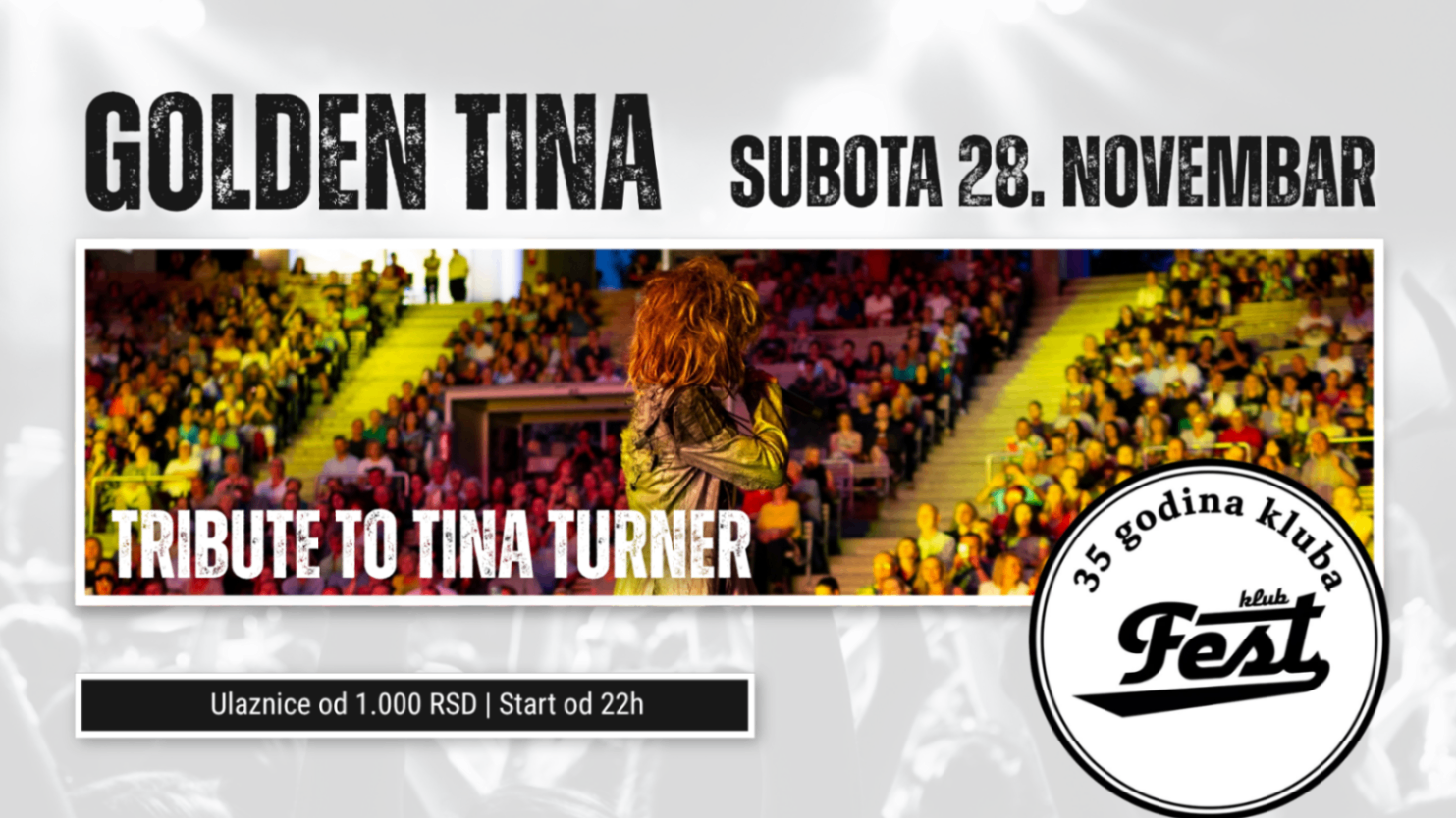 Artwork for GOLDEN TINA – TRIBUTE TO TINA TURNER | Klub Fest, Zemun