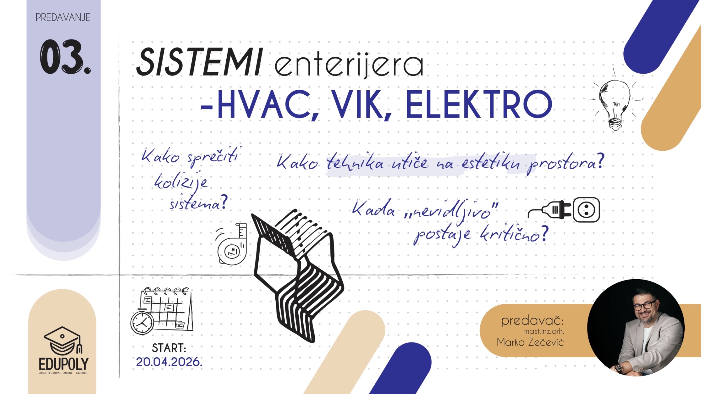 W03- Sistemi enterijera - HVAC,VIK, Elektro