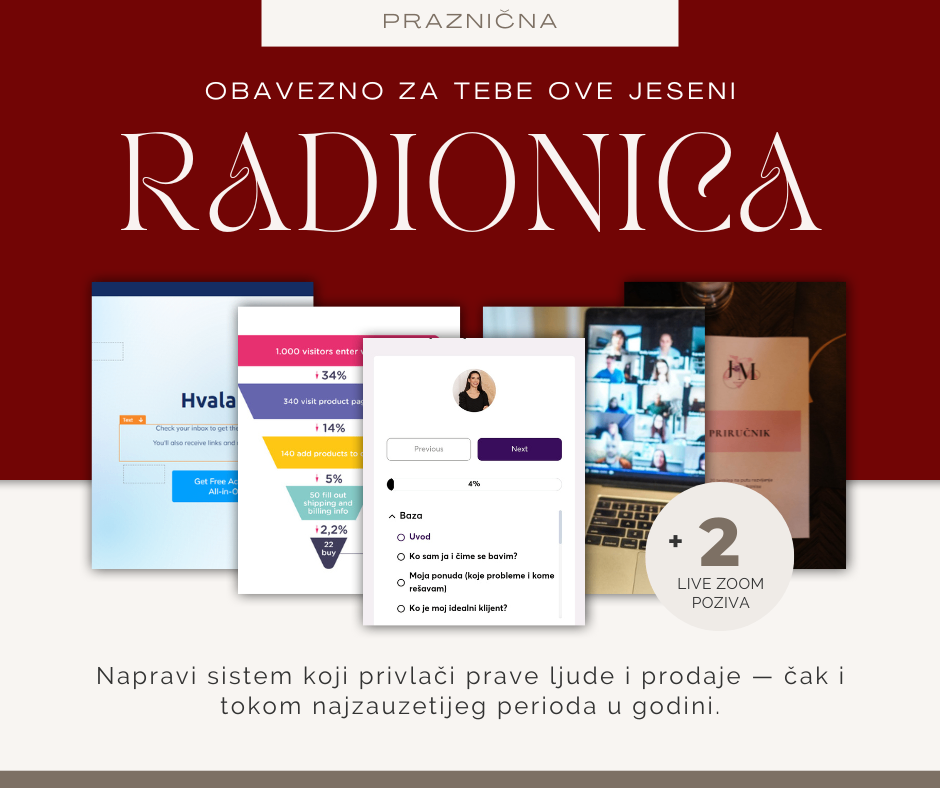 Online radionica Kreiraj sistem koji prodaje