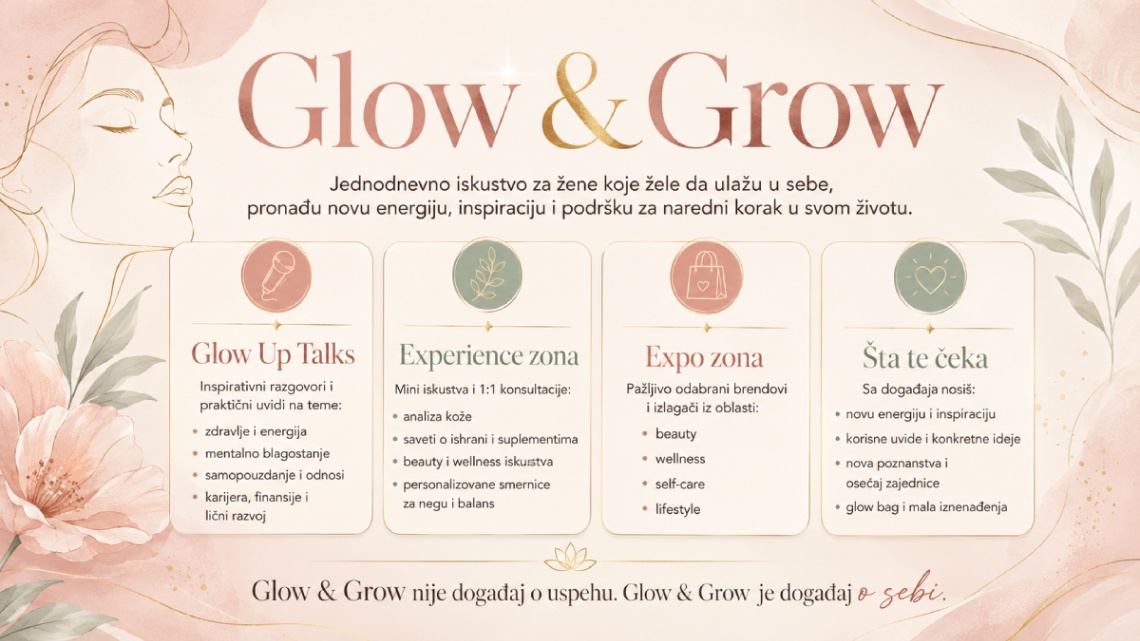 Glow & Grow - Mesto gde se žene bude, povezuju i biraju sledeći korak za sebe.